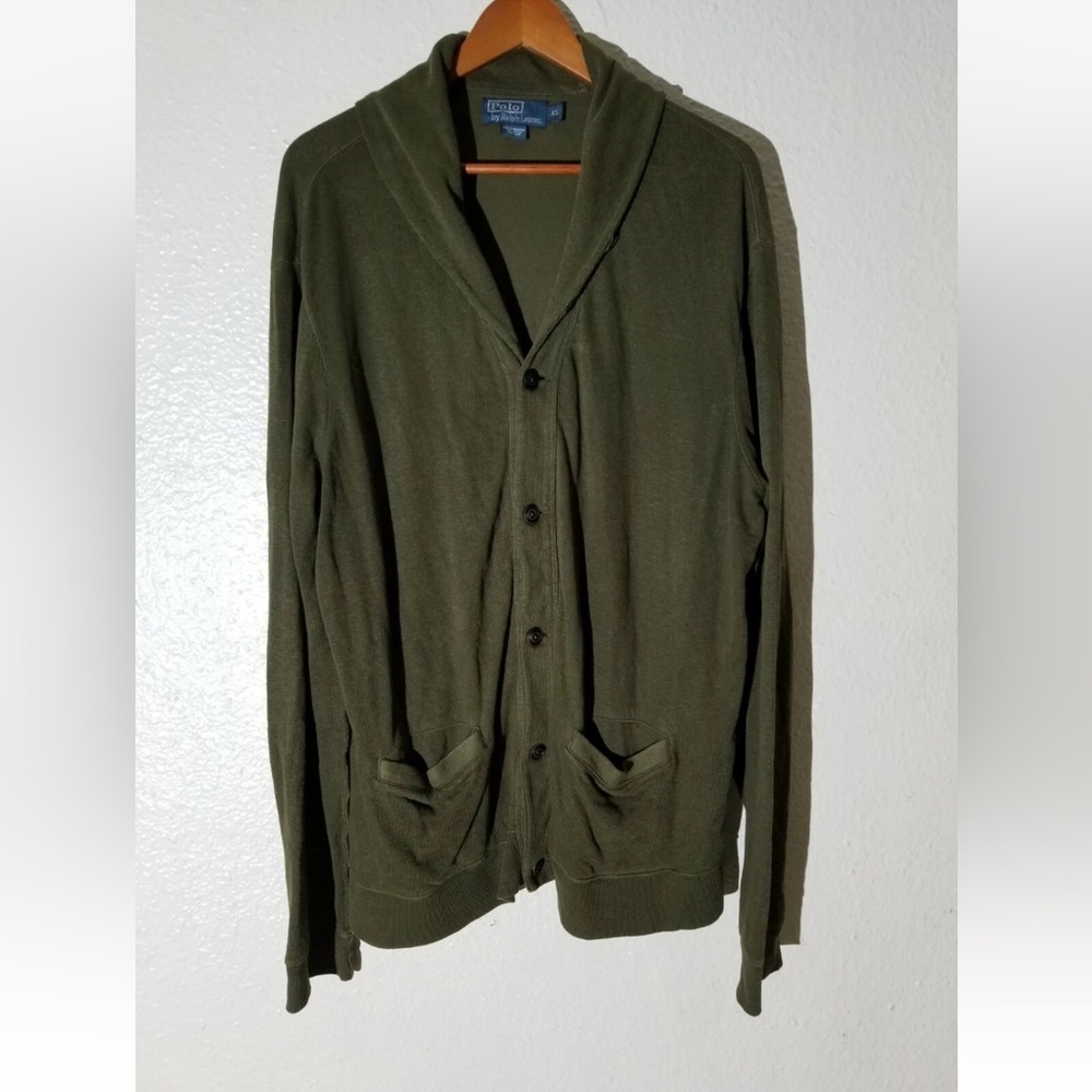 Polo by Ralph Lauren linen cotton shawl collar button down cardigan
